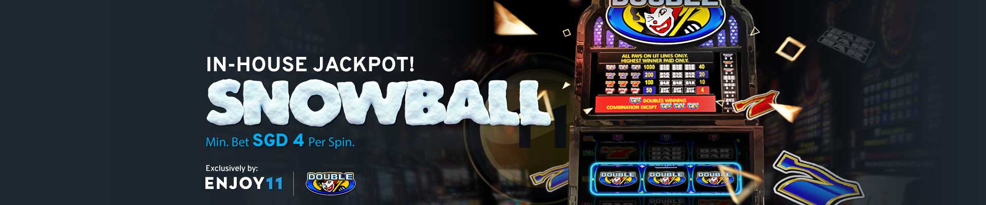 Win Ultimate Slot In-House Jackpot Snowball Desktop Banner