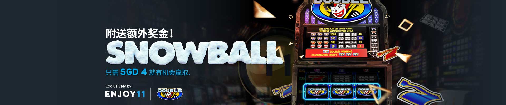 Win Ultimate Slot In-House Jackpot Snowball Desktop Banner